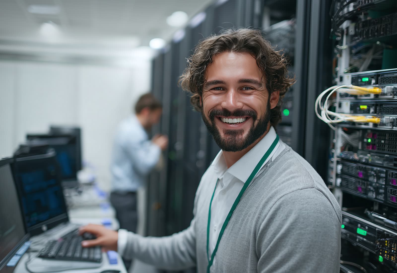 A Greensafe engineer working in a technical facility