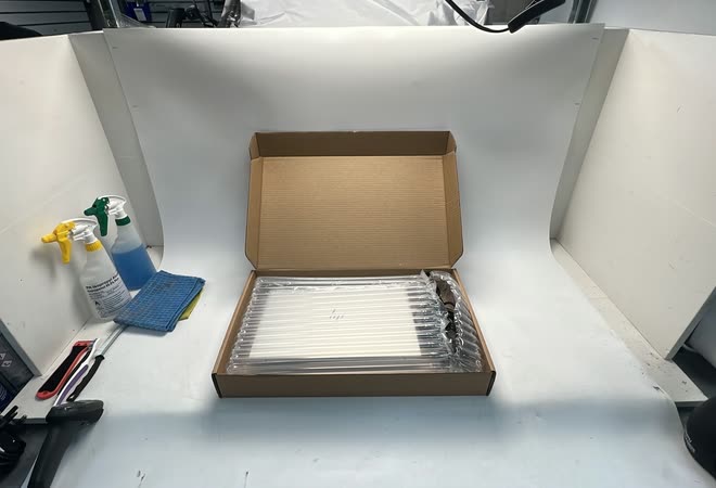 Cables and accessories boxed and ready for dispatch